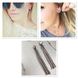Stella & Dot Fringe Tassel Earrings